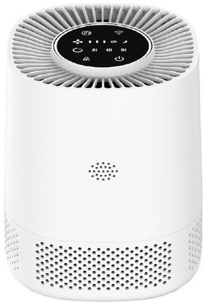 Luchtreiniger – air purifier – vervangbaar H13 HEPA filter en koolstof filter – 102m3/u – indicatie luchtkwaliteit – tegen stof, allergie, dierenharen, huisstofmijt en kooklucht – 3 snelheden, slaapstand en automatische stand – slimme luchtzuiveraar — afbeelding 1