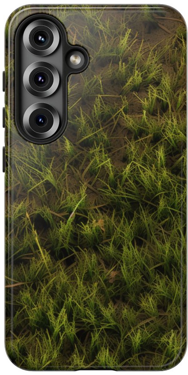 Groene Gras op Aarde Textuur – Telefoonhoesje Geschikt voor Samsung Galaxy S25