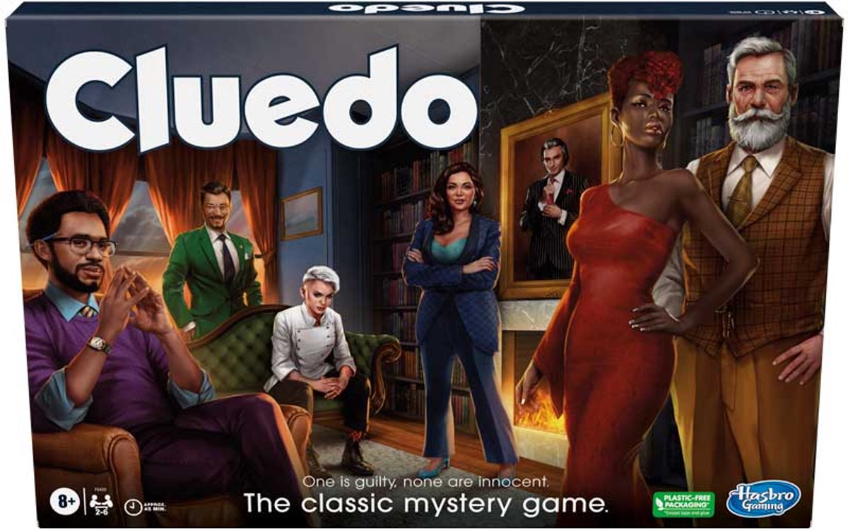 Hasbro bordspel cluedo klassiek detectivespel familiespel (engelstalig). afbeelding