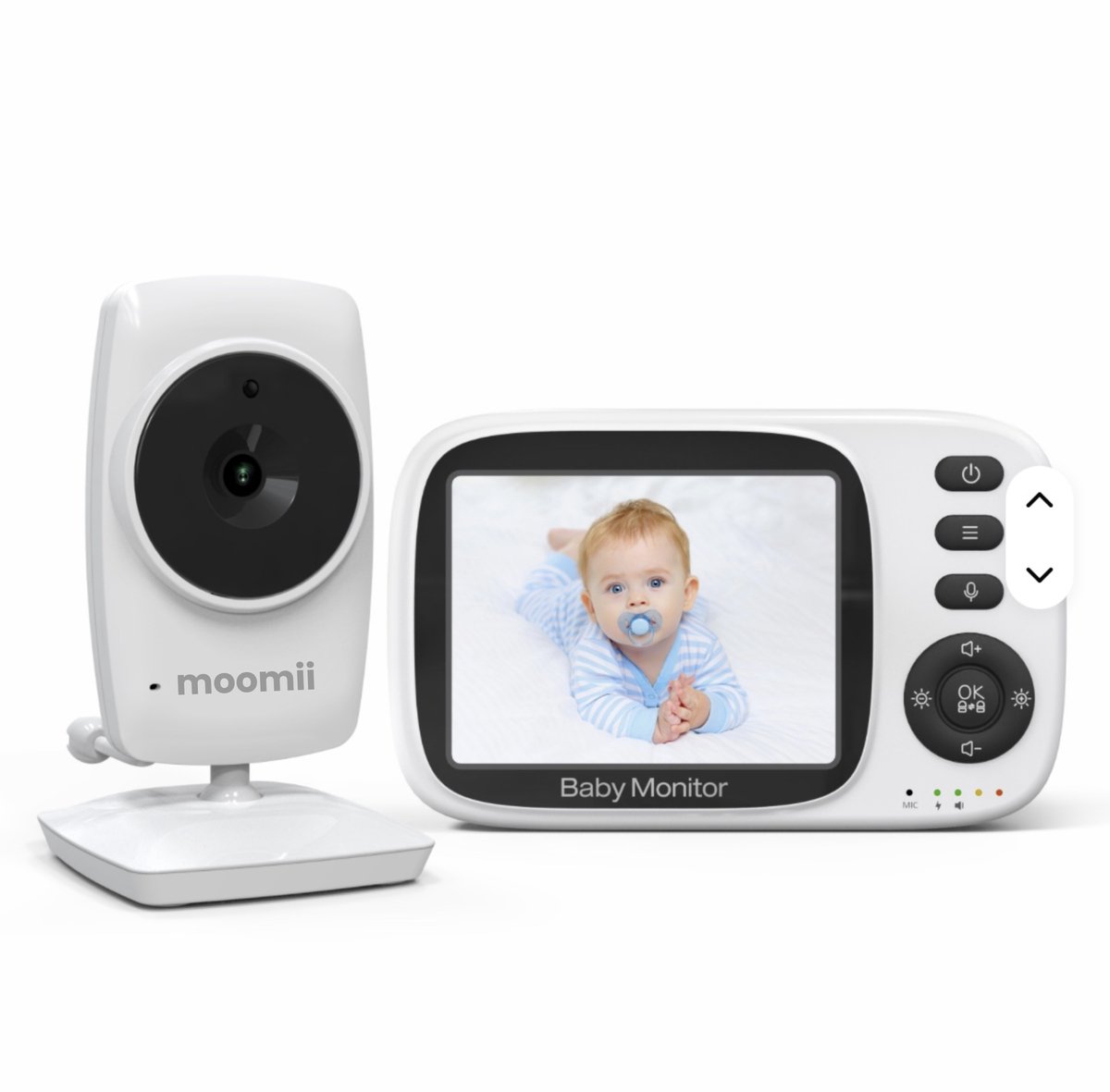 Moomii Babyfoon met Camera – 3.2” LCD – Nachtzicht – Terugspreekfunctie – Temperatuur – VOX – MB632A