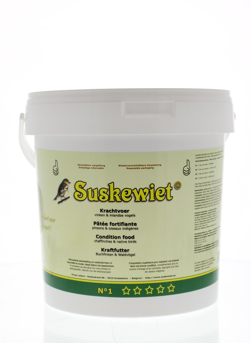 Suskewiet Krachtvoer Vinken Nr 1 - emmer 2,2kg - voor vogels