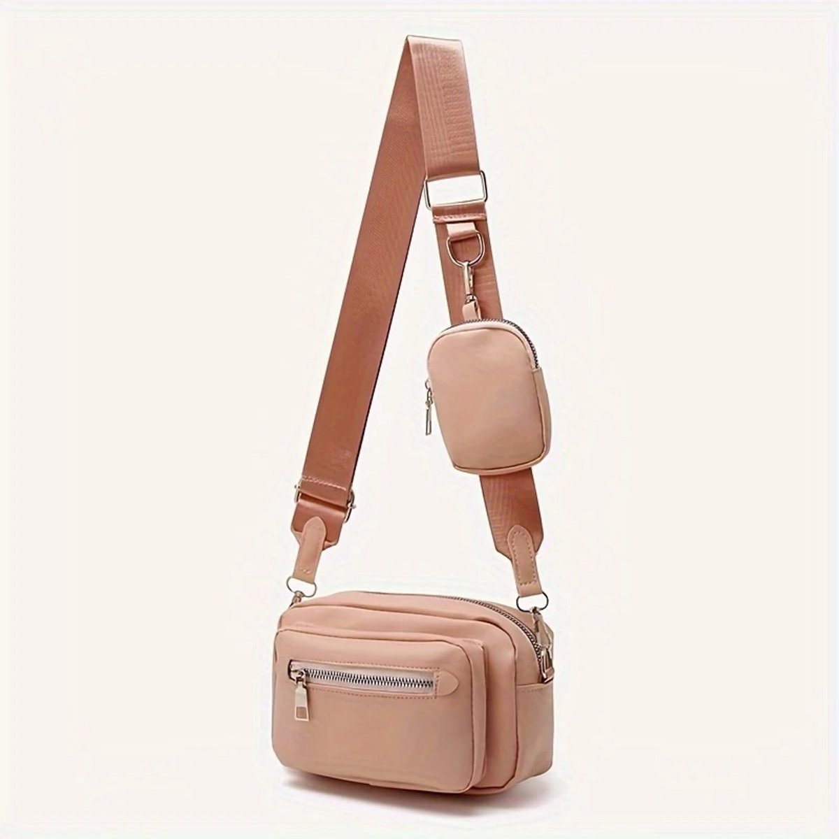 Sjtoer Schoudertasje - Crossbody Tas - Damestas - Telefoontas - Kleine handtas dames - compact - roze - klein beursje - Crossbodytas