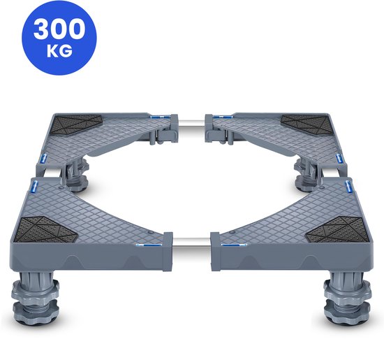 VanDijck® Wasmachine verhoger met poten - Verhoging voor witgoed - Verstelbaar – Wasmachine Opbouwmeubel - Met 4 poten - Max 300kg