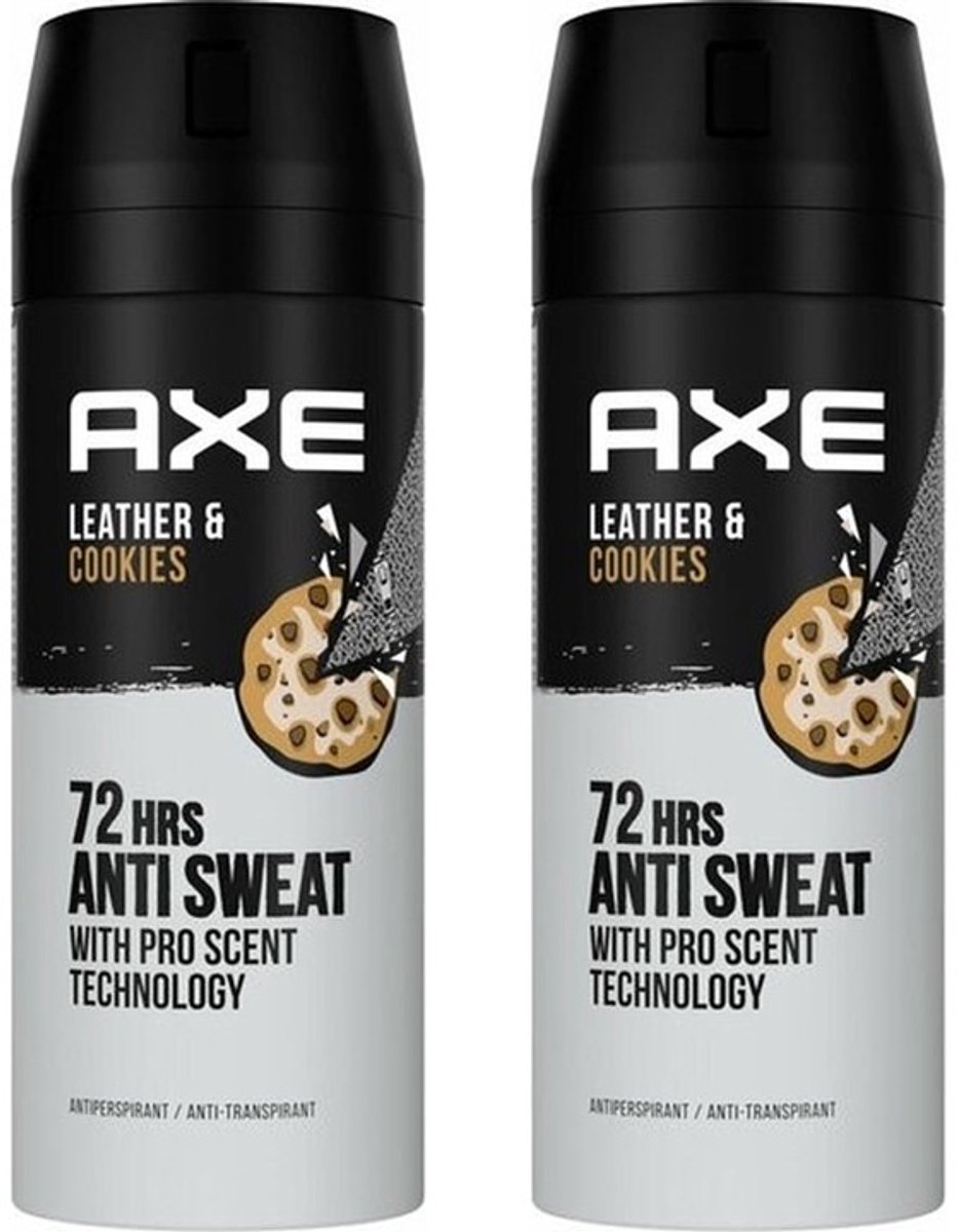 Axe Deo Spray - Leather & Cookies DRY - 2 x 150 ml