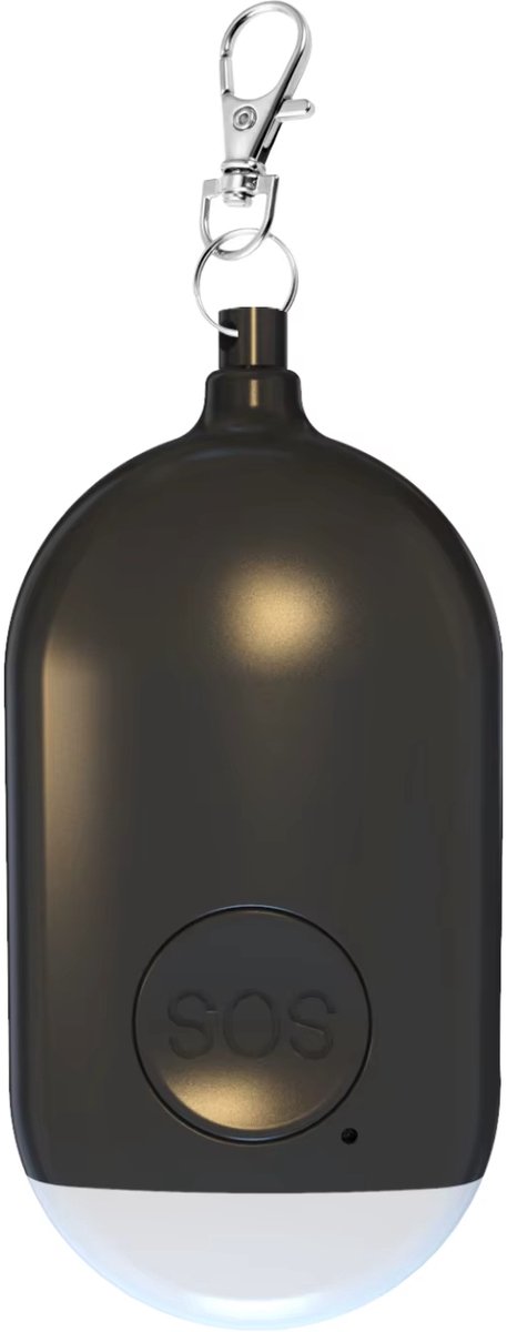 Oplaadbare Sleutelhanger Alarm 130dB - Zelfverdediging, Veiligheidsalarm met Stroboscooplicht, SOS Sirene voor Persoonlijke Beveiliging en Noodhulp