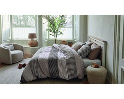 Rivièra Maison Lawrence dekbedovertrek - Lits-Jumeaux - 240 x 200/220 cm - Bruin