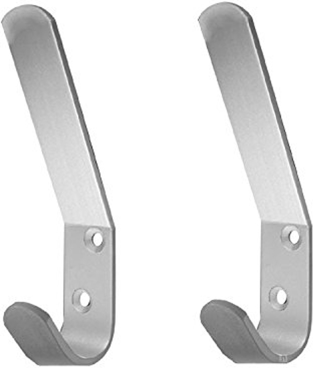 Dubbele Hoeden- en Jashaken - 10 Stuks Aluminium Kledinghangers