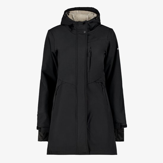 Veste softshell longue doublée Mountain Peak pour femme, noire - Taille XL