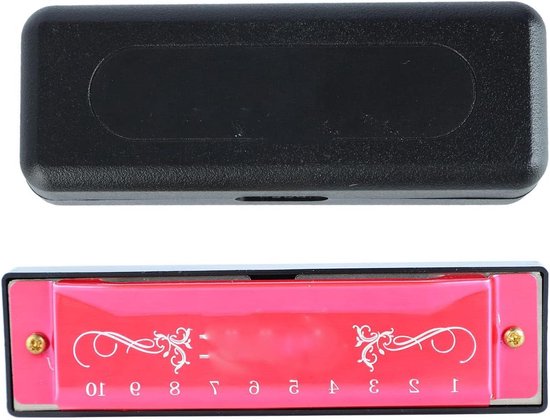 CASCHA Mondharmonica leerset inclusief hoogwaardige harmonica in C-majeur diatonisch, Engelse beginners, school, case en verzorgingsdoek, ideaal voor beginners en volwassenen