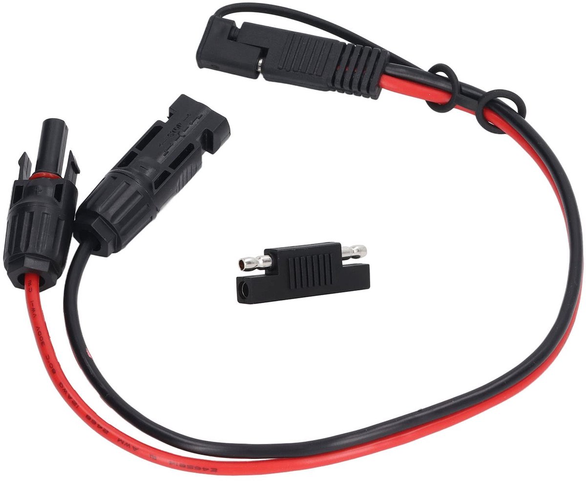 12 AWG PVC Copper Solar Panel To SAE Adapter Solar Panel Connector Cable for Cars, Motorcycles and Outdoor Solar Devices