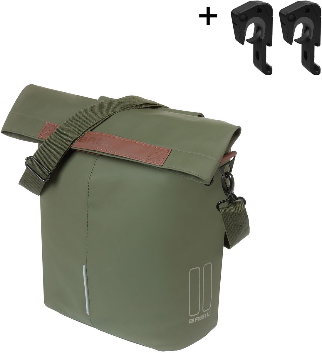 Basil City Shopper dubbele fietstas - 32 liter - Bruin