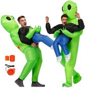 Vivva - Lot de 2 Déguisements - Costume d'Halloween hilarant pour Adultes - Tenue de cosplay et de Fête avec éventail - UFOMAN (2 costumes)