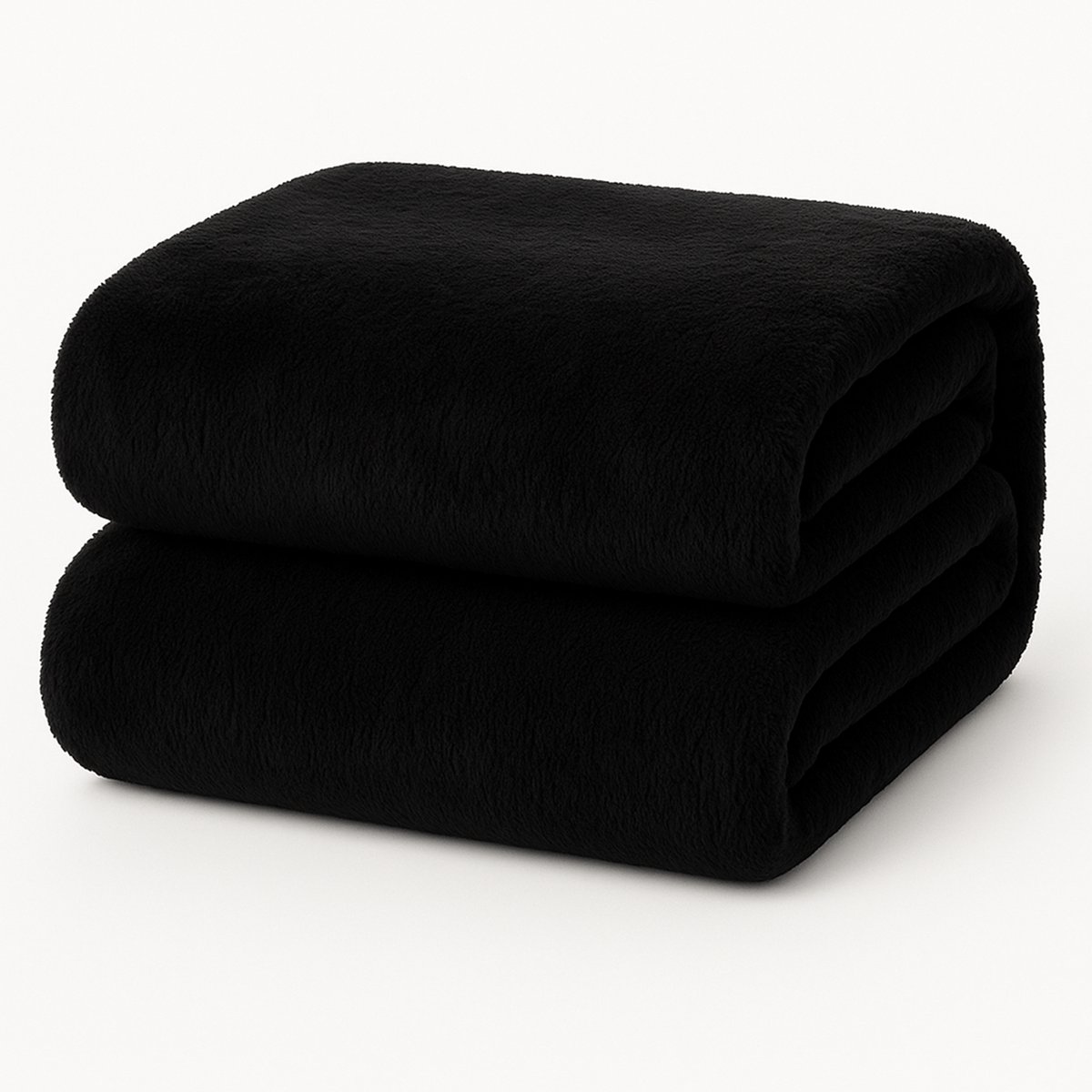 Decoware® Teddy Fleece Hoeslaken - Zwart - 160x200 cm - Extra Warm & Zacht - Voor Matrassen tot 30 cm
