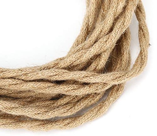 Electric Cord Vintage Hemp Rope Twisted Pair Electrical Wire Cord Cable ...
