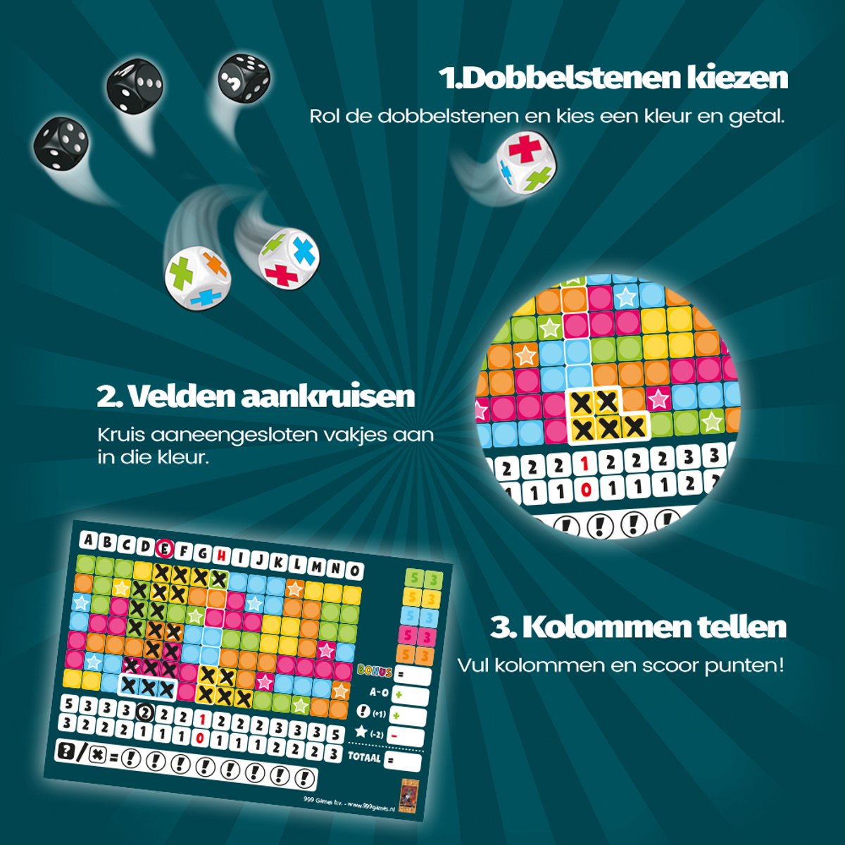 999 Games - Keer op Keer - Dobbelspel - Hét dobbelspel voor het hele gezin - Gezelschapsspel - Familiespel - Educatief spel - Klein cadeautje — afbeelding 7