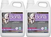 Bona Huisdier Intensiefreiniger voor Harde Vloeren 2,5L (2-pack) Navulling - Huisdier Vlekkenreiniger en Geurverwijderaar - Urinegeur Verwijderaar - Stain Remover - Geschikt voor Honden en Katten