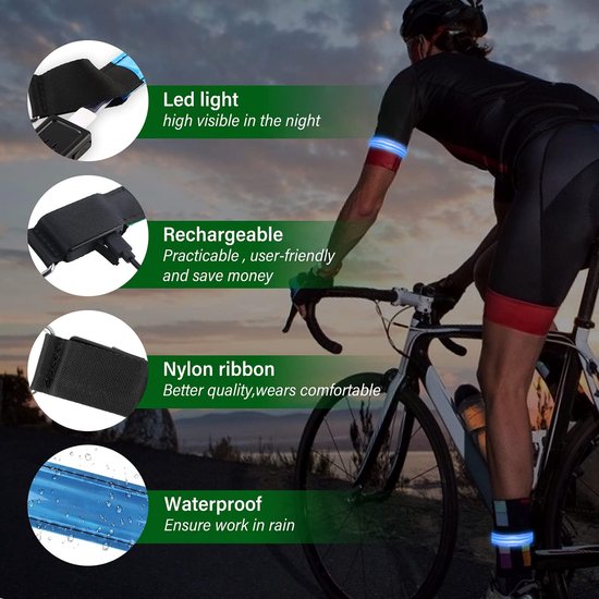 ISEYOU Looplicht 800 lm, 6 2 lichtmodi voor nachtlopen, met