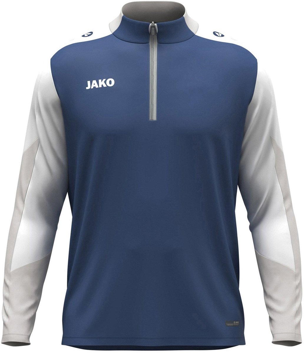 Jako Dynamic Ziptop Heren - Nachtblauw / Wit / Lichtgrijs | Maat: S