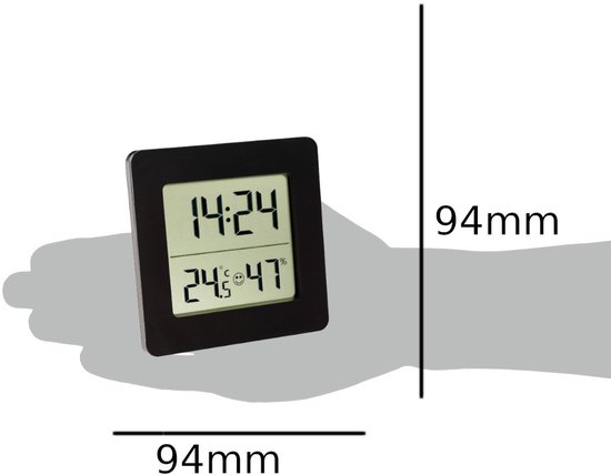 TFA - Digitale Thermo Hygrometer - Vierkant