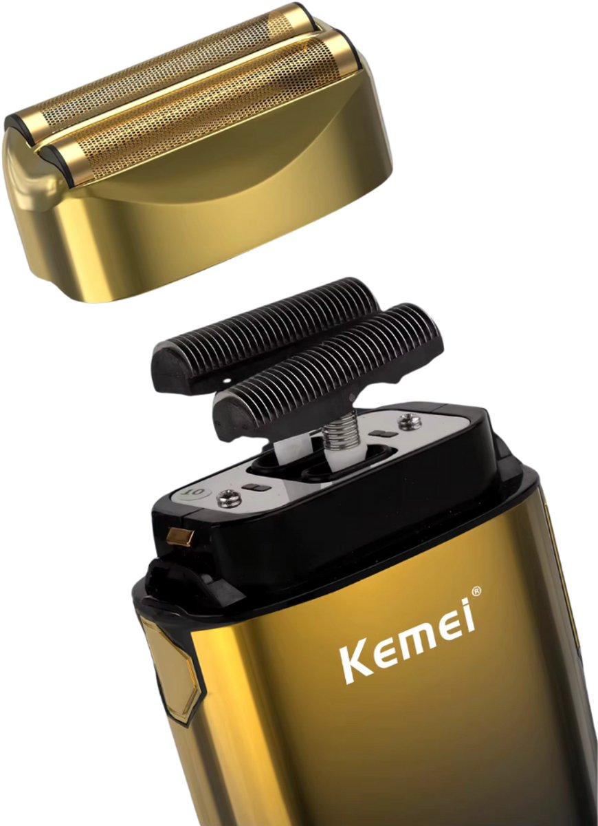 Kemei TX1 - Shaver - Scheerapparaat - Scheren - Gold Edition - afbeelding 2