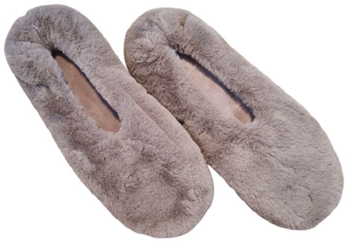 Pantoffel kinderen bruin bont sloffen