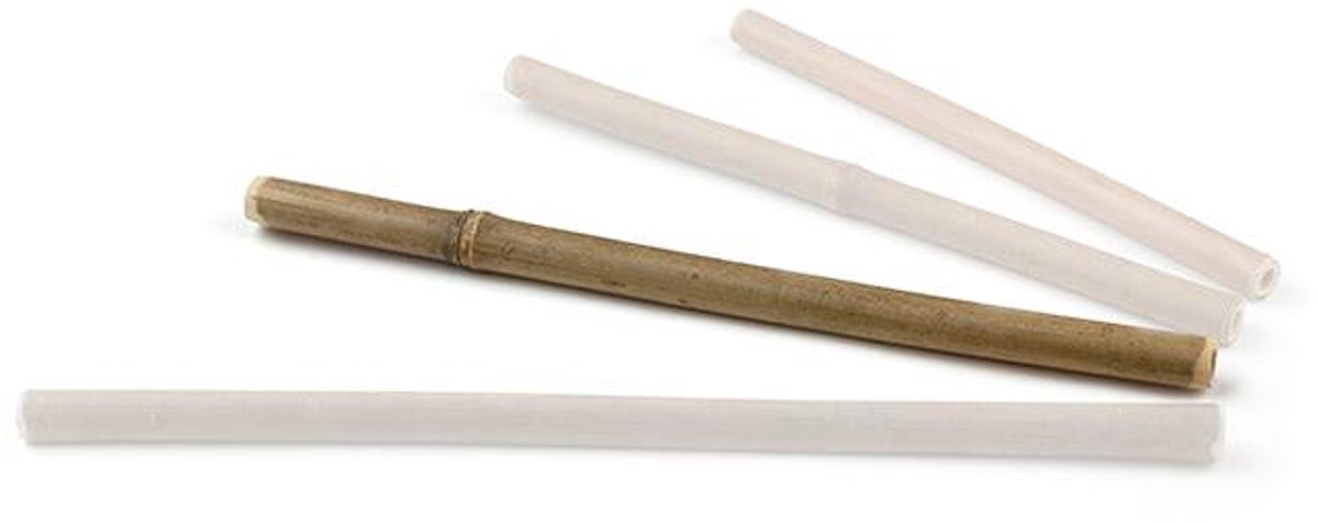 Bamboe Drinkrietjes 10/21 cm – Doos van 25 stuks