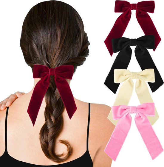 Sibba 10 stuks babyhaarspelden meisjes haarstrikken clips krokodillenklemmen haaraccessoires kleine haarspeld kinderdag styling accessoires linten (rood