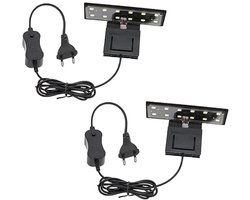 EXCITAT Aquariumlamp - LED-lamp - Aquariumaccessoire - Mini - Voor waterplanten en vissen - 2 stuks
