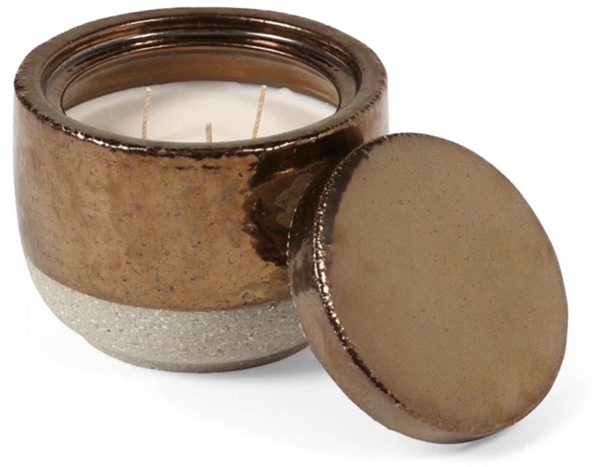 Serax Piet Boon Charred Santal geurkaars D12cm H9cm goud bruin