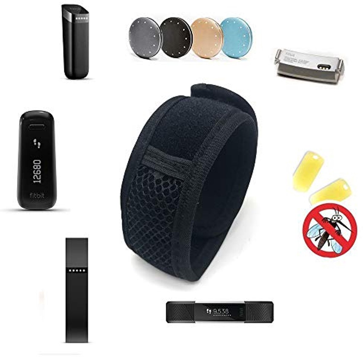 Verstelbare Arm en Enkel Band voor Fitness Tracker met Mesh Pouch