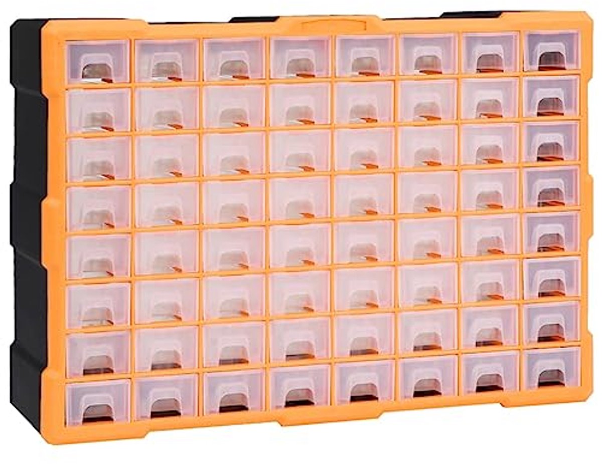 Organizer met 64 lades voor gereedschap en accessoires