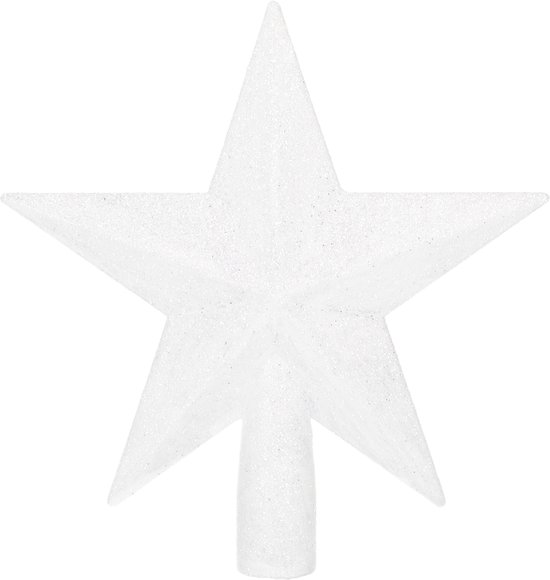 Foto: Kerstboom piek ster 19 cm glitter zilver