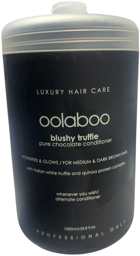 Oolaboo Blushy Truffle Pure Chocolate Conditioner, 1000 ml, pour cheveux châtain moyen à foncé.