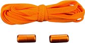 Knaak Plat Elastische Veters - Niet meer strikken! - Oranje - Schoenveters - 2 stuks