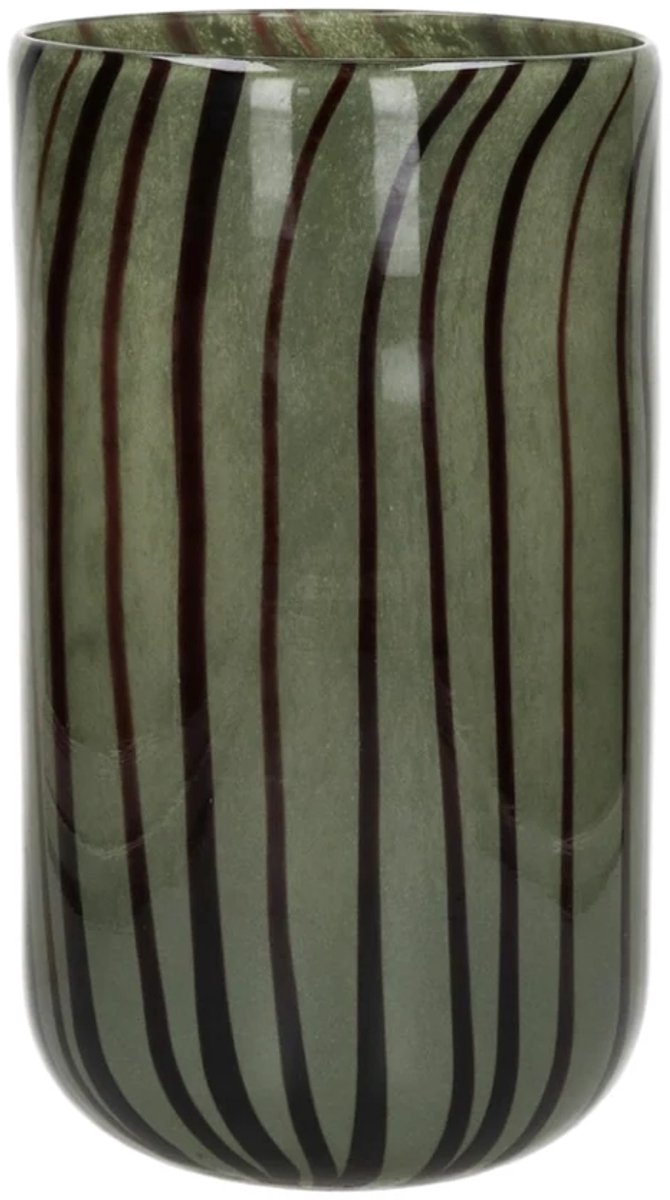Pomax Cannes vaas / windlicht D16cm H30cm kaki