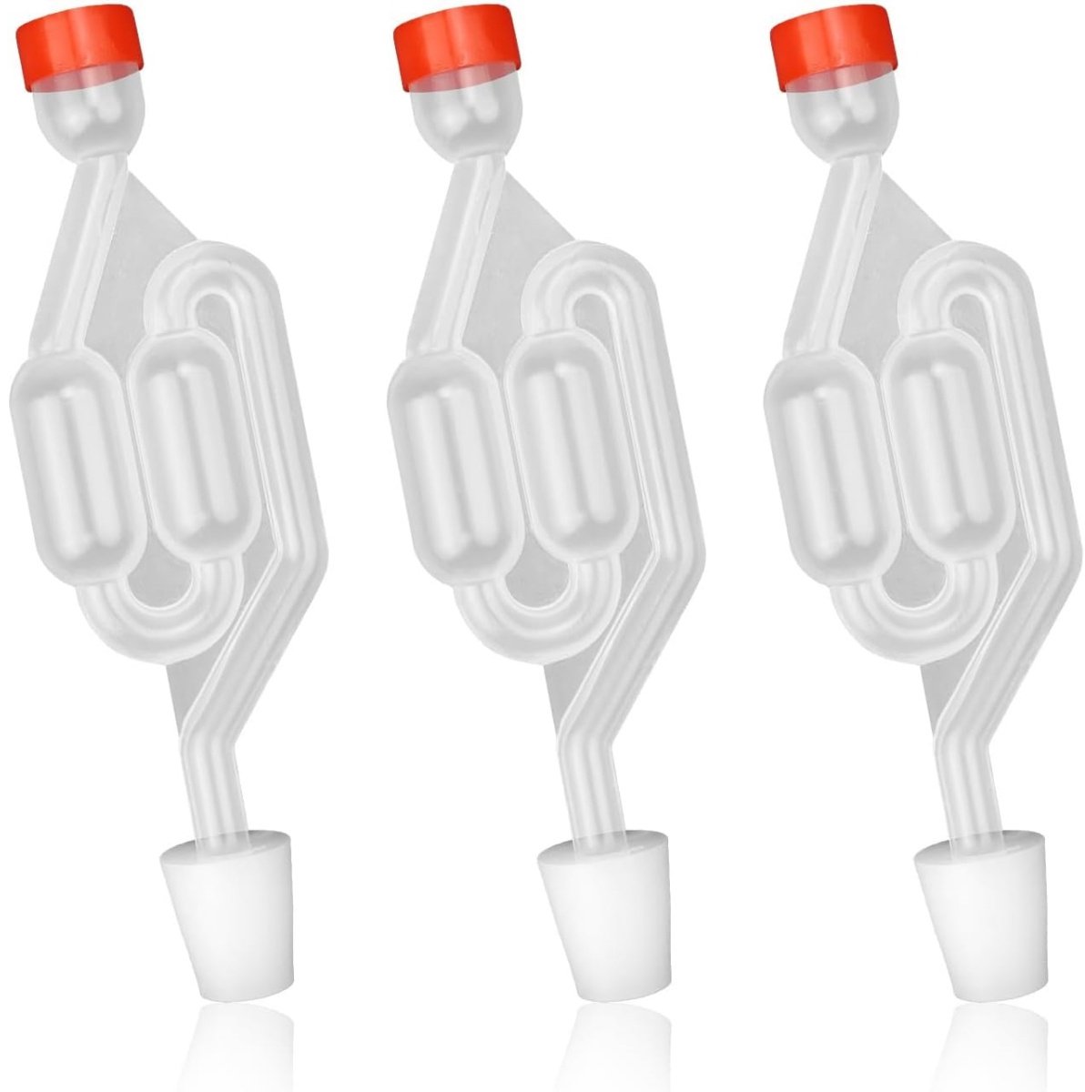 EXCITAT Fermentatiebuizen - 3 stuks - Transparante gistingscontainer - Fermentatieballon met waterslot - Kunststof gistingsbuizen - Fermentatieballonnen geschikt voor het brouwen van bier, wijn en het fermenteren van zuurkool