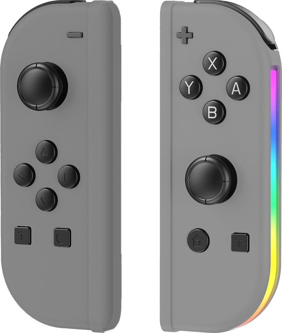 2-delige set Nintendo Switch-controllers zoals Joy-Cons - Draadloos gamepad - Geschikt voor Nintendo Switch/OLED/LITE - Turbo-functie-RGB-Licht