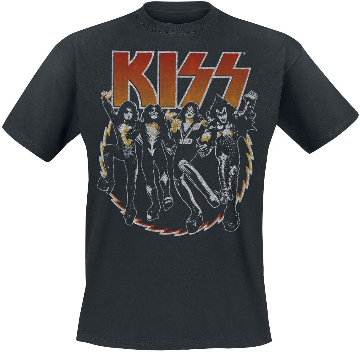 Kiss Vintage Saw Heren T-shirt - zwart - XXL