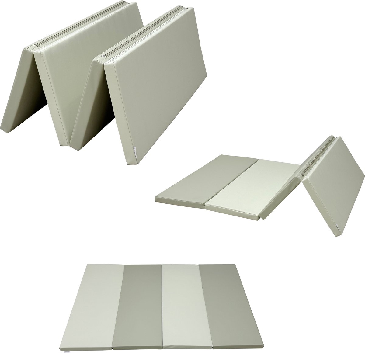 Sunny Dani Foam Speelmat – Opvouwbare Foam Mat – Softplay - Zacht en Veilig Speelkleed – Beige en Grijs – Vanaf 3 maanden