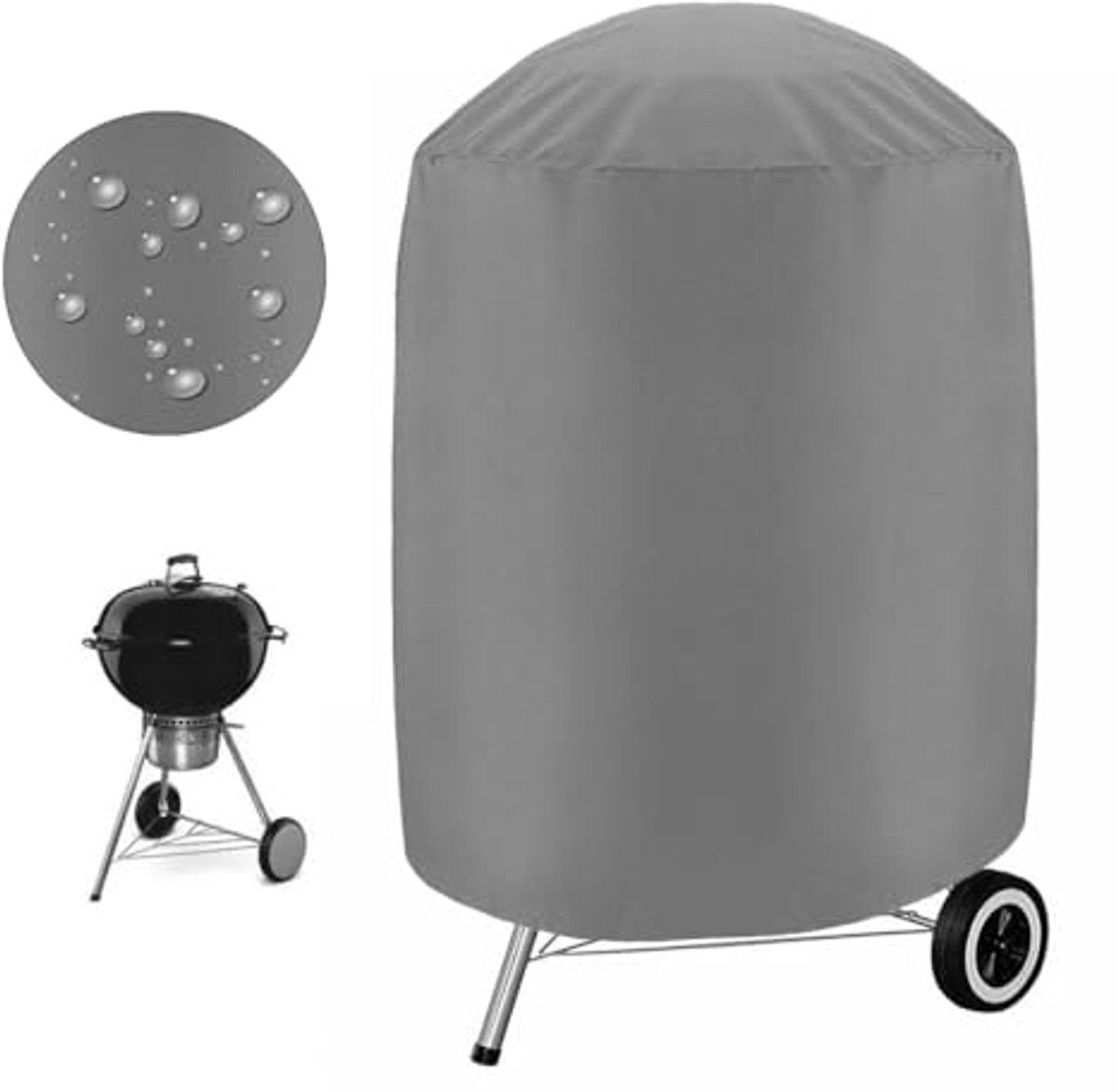 Waterdichte grillafdekking voor kogelgrill en rookoven - 72x61x61 cm