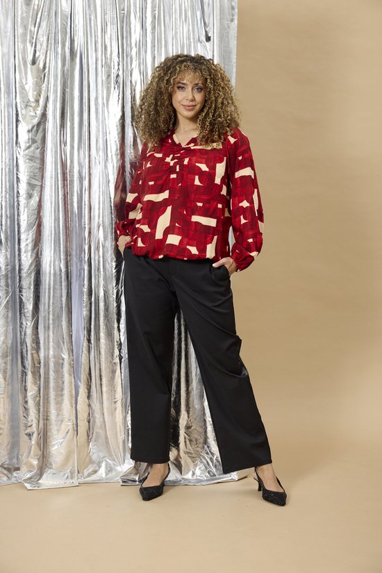 Zhenzi Zh-Vita 1134-Blouse 1134 rouge bordeaux taille L=50/52