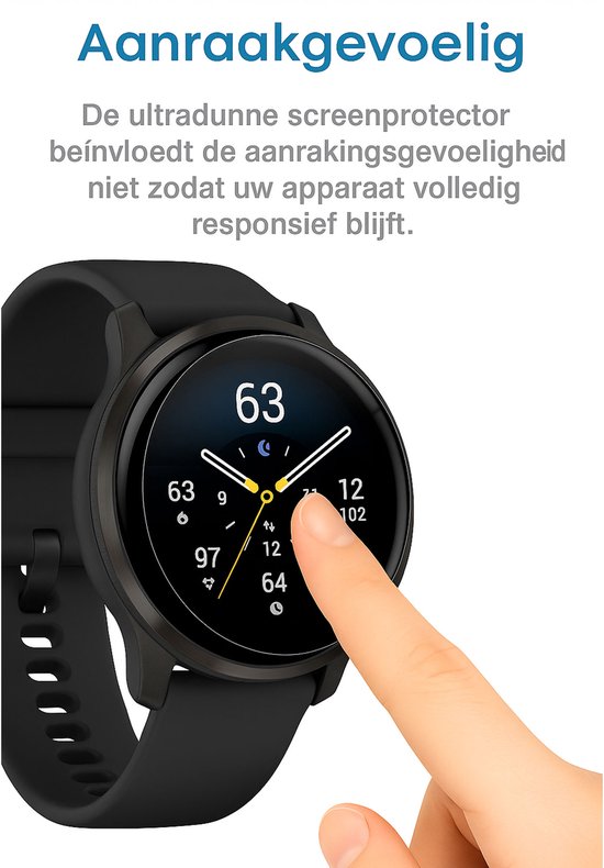 2x Screenprotector geschikt voor Garmin Venu 4 41mm - Folie Screen Protector