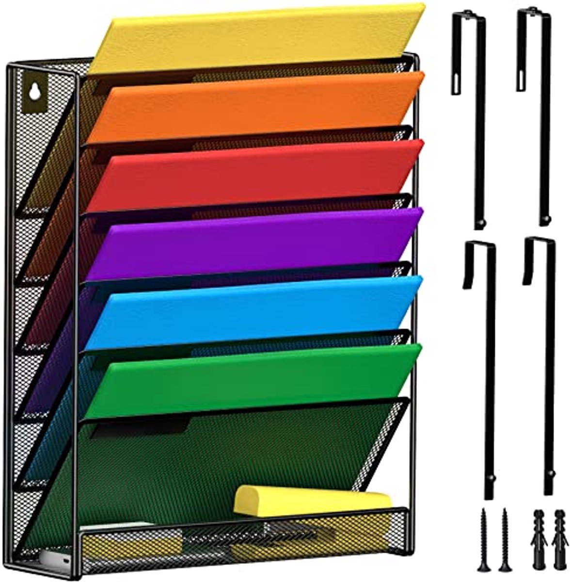 7-Tier Muur Opknoping File Organizer voor Kantoor en Thuis