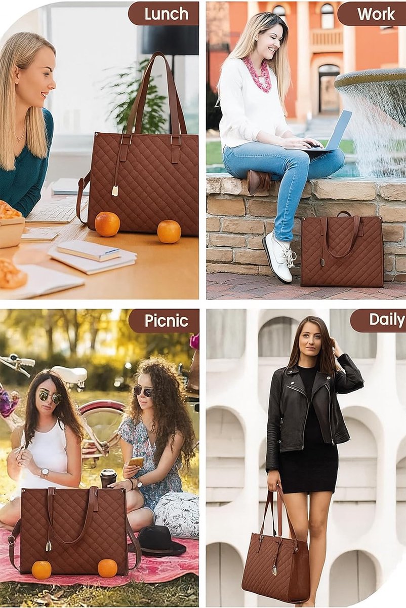2 in- in-1 lunchtas voor dames met geïsoleerd lunc