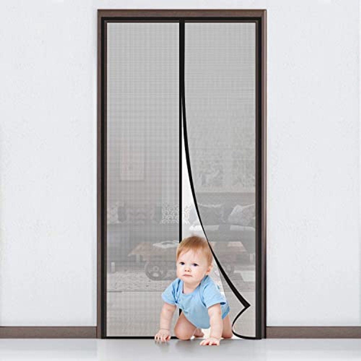 Vliegengordijn Deur met Magneten - Insectenwerend Gaas voor Schuifdeuren en Balkondeuren 70x200cm