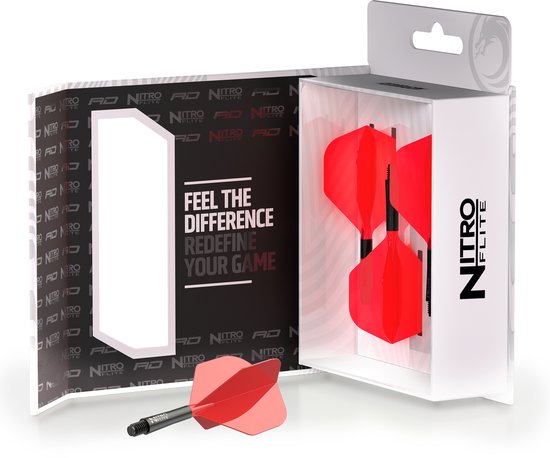Red Dragon Nitro Flite System Black Red NO2 - Dart Flights van Red Dragon — afbeelding 3