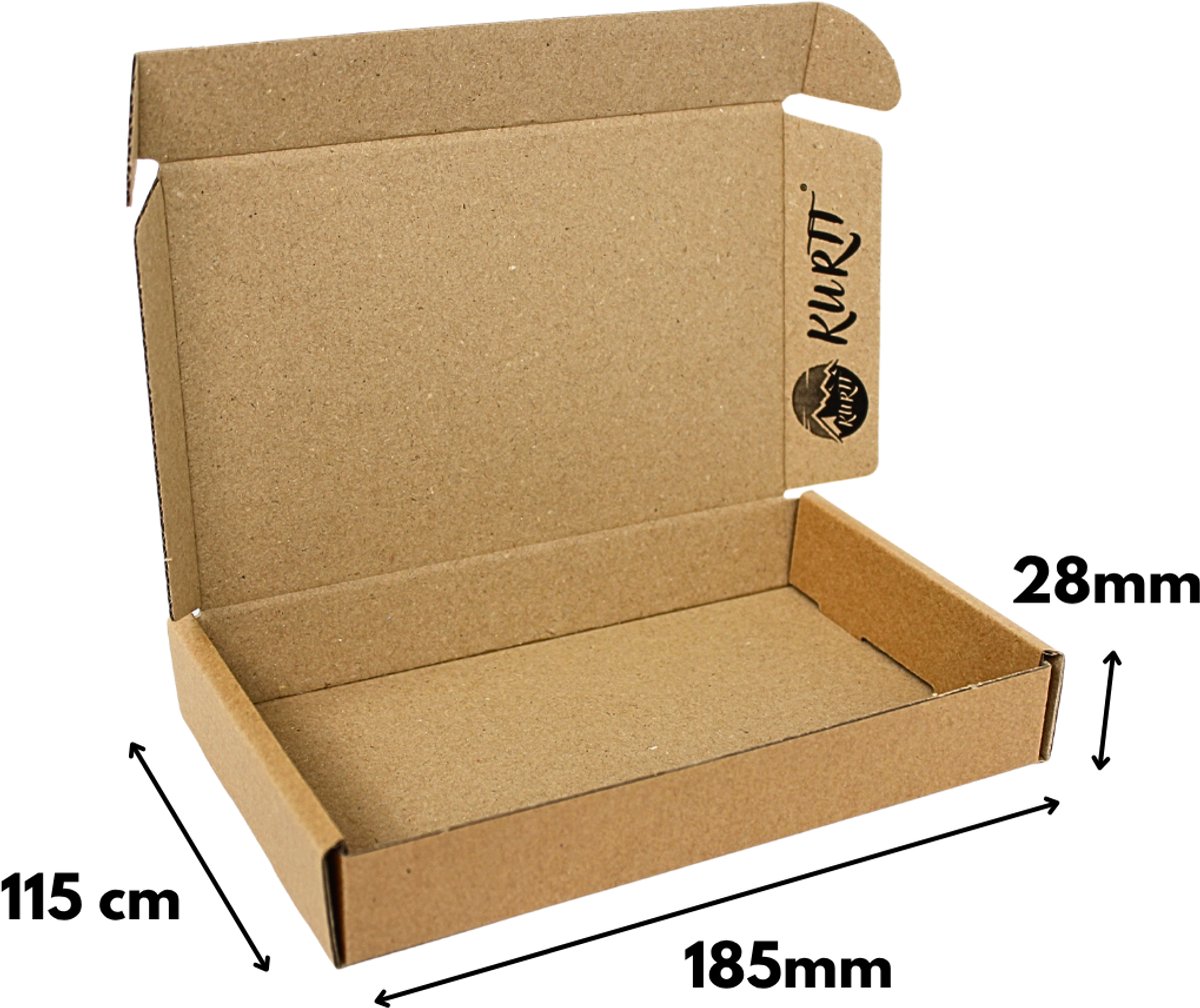 Kurtt - 10 Verzend dozen (extra sterk), brievenbus dozen, (A- kwaliteit karton) 185 x 115 x 28 mm (A6)