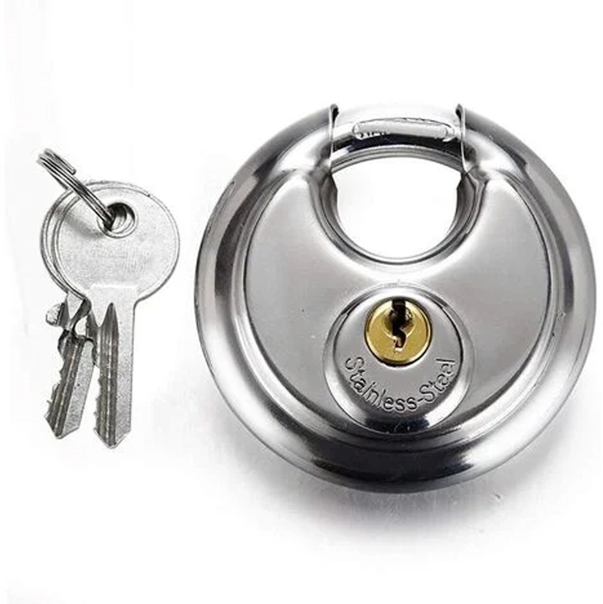 EXCITAT Schijfremslot - RVS lockerslot - Duurzaam, schaarbestendig - 70 mm - Zilver