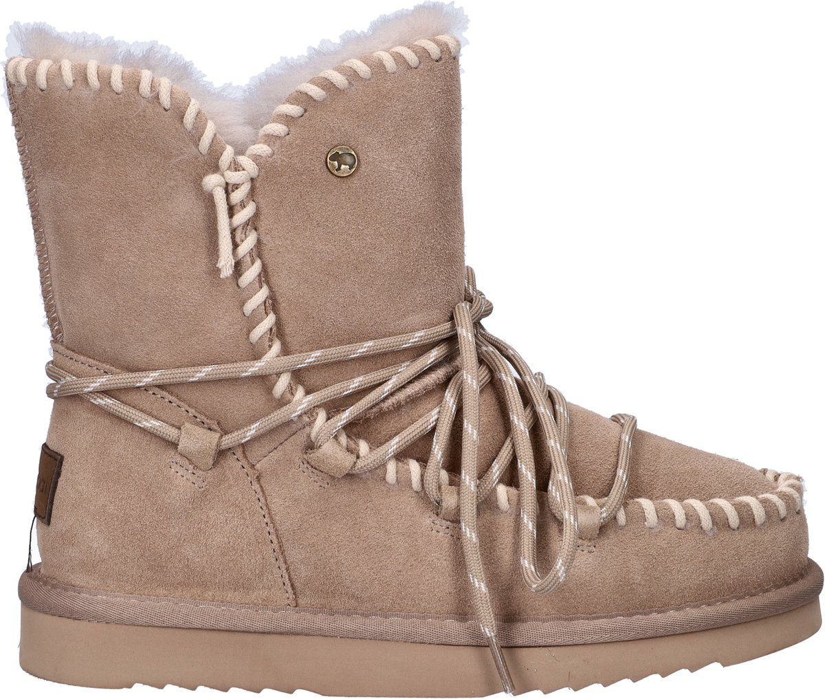 Warmbat Waturra dames gevoerde boot - Taupe - Maat 38