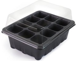 5 Stuks Zaailingen Starterssets met 60 Cellen, Mini Plantenkweekset met Kappen en Zaai Basis